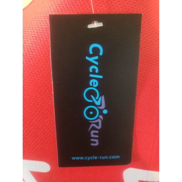 Cycle-Run Men's Short Sleeve Cycling Jersey with 3 Rear Pockets Red Size M - Picture 7 of 8